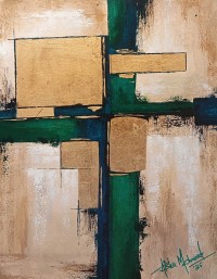 Aisha Mahmood, 18 x 24 Inch, Acrylic on Canvas, Abstract Painting, AC-AIMD-112